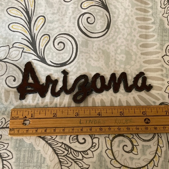 Arizona Script Rustic Metal Fridge Magnet - Picture 5 of 6